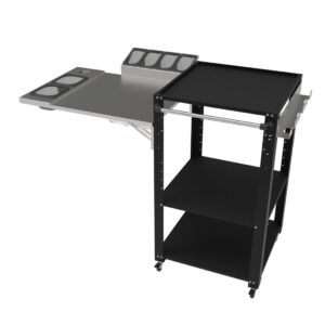 CARRELLO TAVOLO PORTA FORNO PIZZA SPACE 004 - Nero