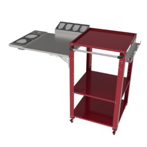 CARRELLO TAVOLO PORTA FORNO PIZZA SPACE 004 - Rosso